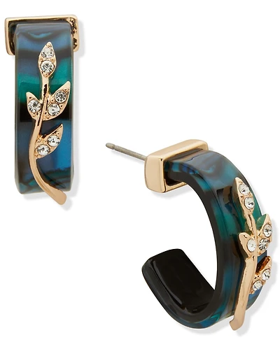 lonna & lilly Pave Branch Hoop Earrings