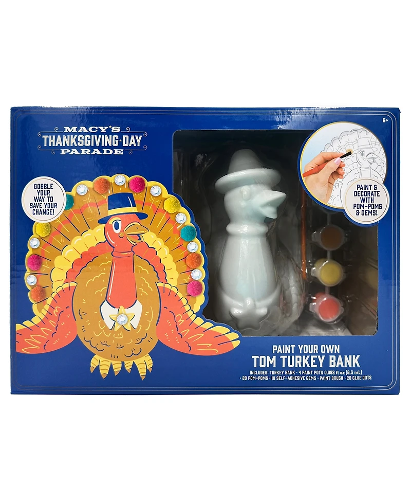 Macy's Thanksgiving Day Parade Paint Your Own Tom Turkey Bank Set
