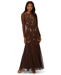 Adrianna Papell Women's Bead Detail Maxi Dress