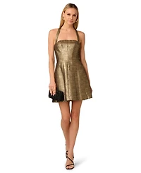 Adrianna Women's Metallic Jacquard Mini Dress