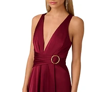Adrianna Women's Stretch Satin Long Dress