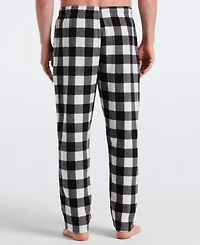 Perry Ellis Portfolio Men's Fleece Buffalo Plaid Print Sleep Pants