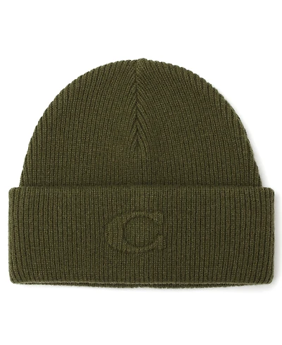 Coach Women's Embossed C-Knit Beanie Hat