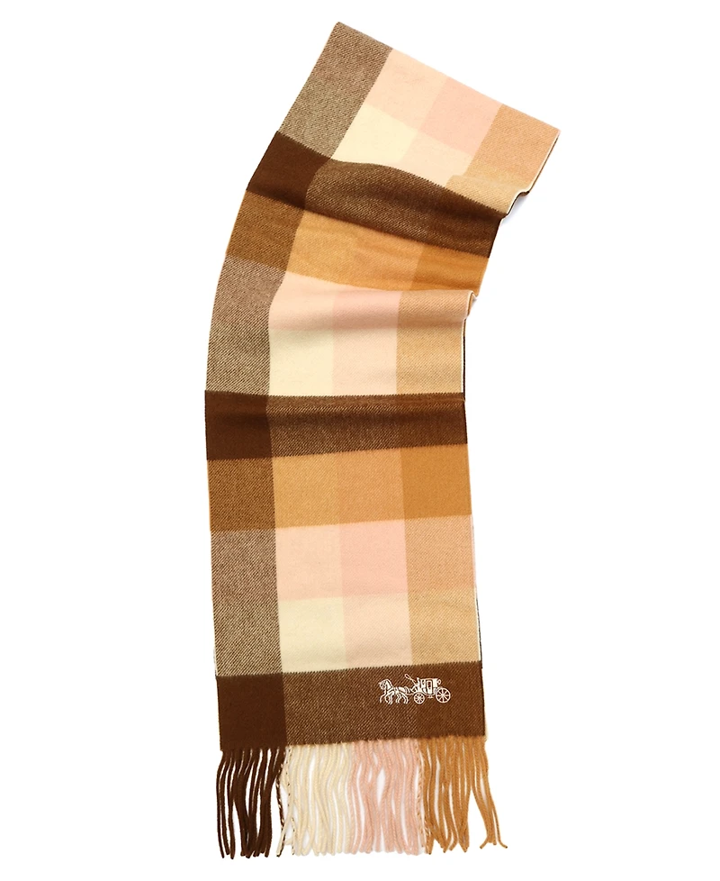 Coach Women's Multicolored Check Muffler Scarf