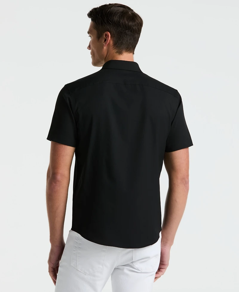 Perry Ellis Men's Short Sleeve Solid Shirt