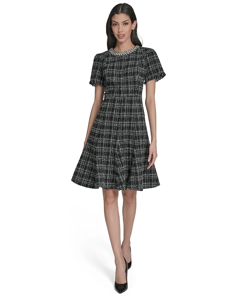 Eliza J Women's Crewneck Tweed Dress