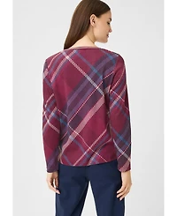 Olsen Women's Plaid T-Shirt