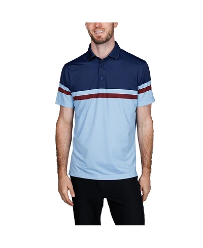 Tailorbyrd Engineered Stripe Performance Polo