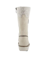 Spring Step Yosemite Water-Resistant Winter Boots with Sweater Trim and Lace-Up Detail