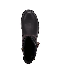Spring Step Kathie Water-Resistant Mid Boots with Faux Fur Lining and Gusset Zipper