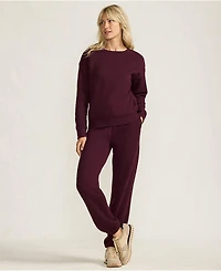 Lands' End Women's Relaxed Serious Sweats Long Sleeve Crewneck Sweatshirt
