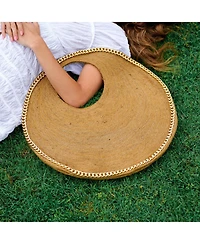 Brunna.Co Solo Cocco Jute Bag With Gold Chain
