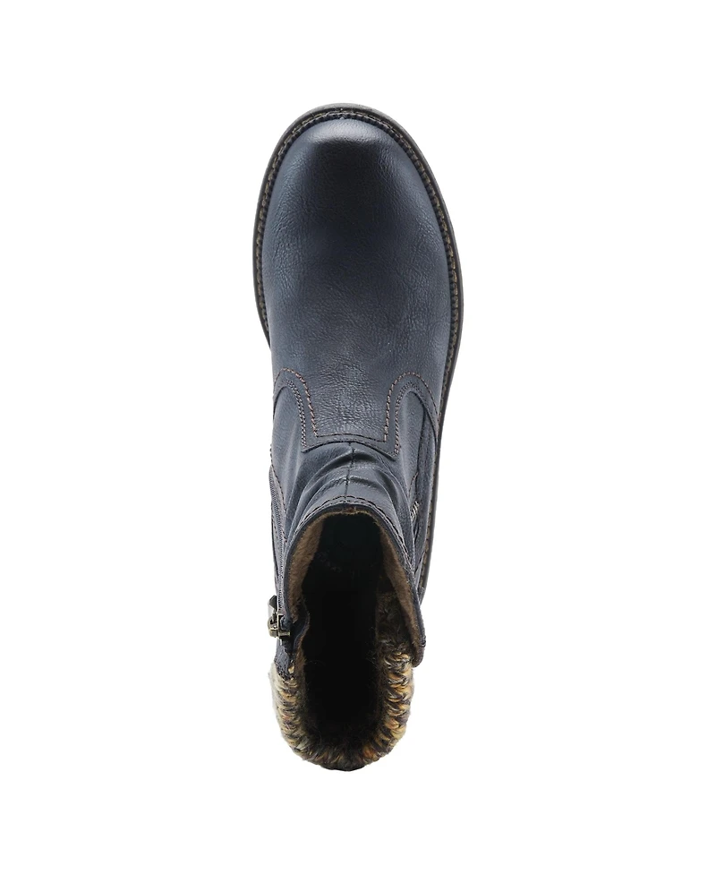 Spring Step Wibea Slouch Shaft Water-Resistant Booties with Sweater Cuff & Shock-Absorbing Sole