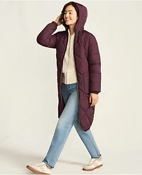 Lands' End Women's FeatherFree Insulated Diamond Quilted Maxi Coat