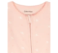 Calvin Klein Baby Girls Printed Footed Coverall