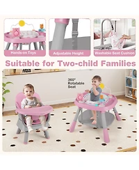 Gymax Baby 16-in-1 High Chair w/ Activity Center Booster Seat Building Block Table