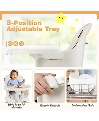 Gymax Baby 16-in-1 High Chair w/ Activity Center Booster Seat Building Block Table