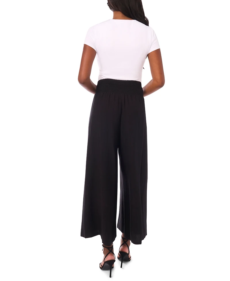 Vince Camuto Women's Smocked Wide-Leg Pants