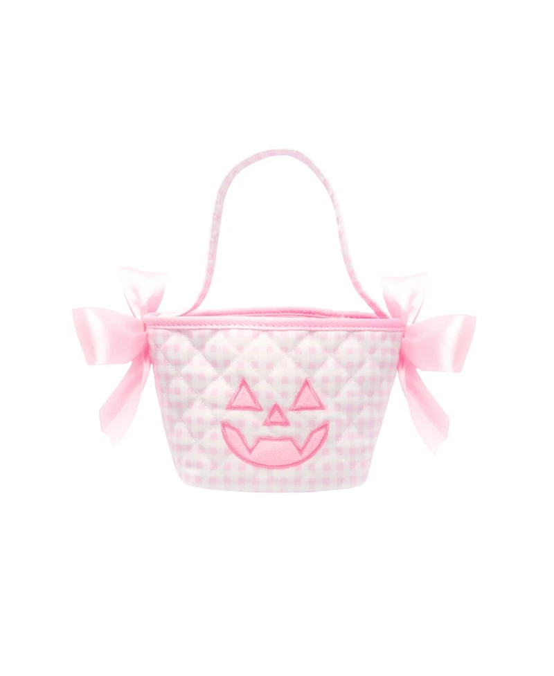 Bits & Bows Petite Halloween Girls' Bow Pumpkin Tote in Pink