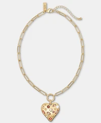 I.n.c. International Concepts Color Crystal & Imitation Pearl Heart Pendant Necklace, 16" + 3" extender, Macy's Exclusive