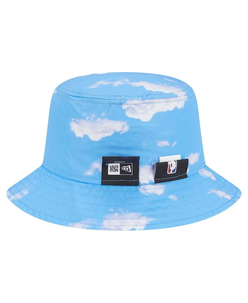 New Era Men's Black/Light Blue Golden State Warriors Summer Sun and Storm Reversible Bucket Hat