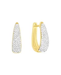 And Now THis Crystal Hinge Hoop Earrings