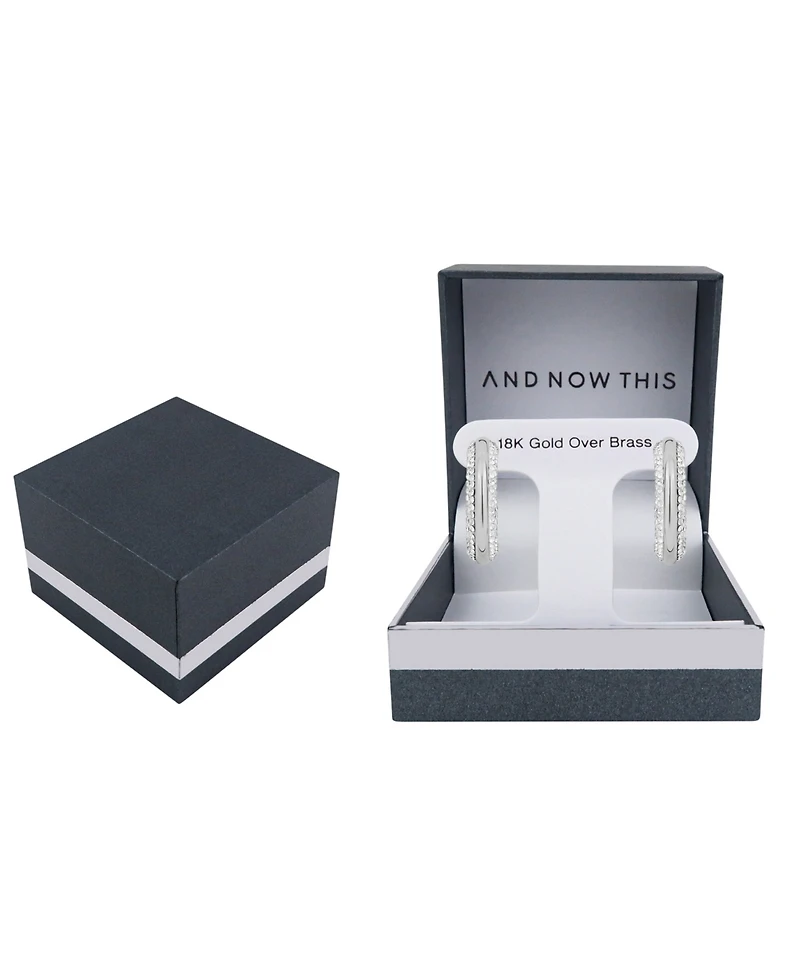 And Now This Crystal Stones Hoop Earrings