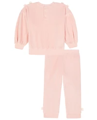 Juicy Baby Girls 2-Piece Velour Sweatsuit and Joggers Set