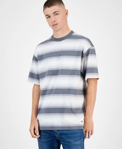 Hugo Boss Men's Cotton Nisote Short-Sleeve Striped Crewneck T-Shirt