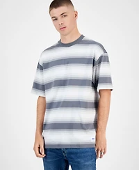 Hugo Boss Men's Cotton Nisote Short-Sleeve Striped Crewneck T-Shirt
