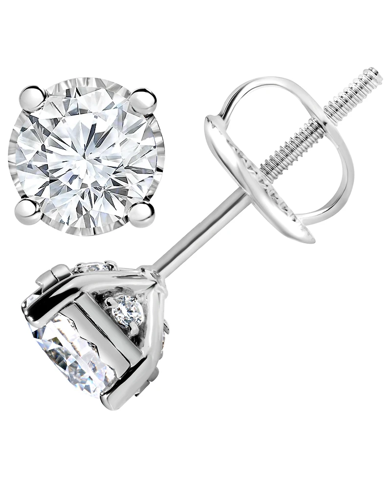 TruMiracle Diamond Stud Earrings (1-1/4 ct. t.w.) 14k White, Yellow or Rose Gold