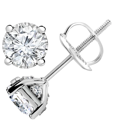 TruMiracle Diamond Stud Earrings (1-1/4 ct. t.w.) 14k White, Yellow or Rose Gold