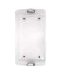 Homz 60 Quart Underbed Storage Container Bins with Latching Lid, Clear (2 Pack
