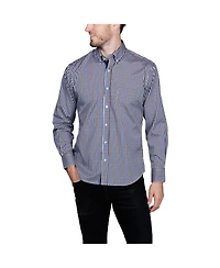 Tailorbyrd Men's Multi Check Printed Performance Long Sleeve Shirt