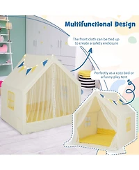 48 x 42 50 Inch Large Play Tent with Washable Cotton Mat Holiday Birthday Gift for Kids