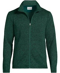 Lands' End School Uniform Men's Sweater Fleece Zip Front Jacket