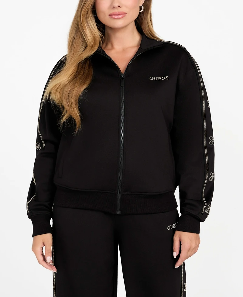 Guess Women's High Neck Full-Zip Sweatshirt