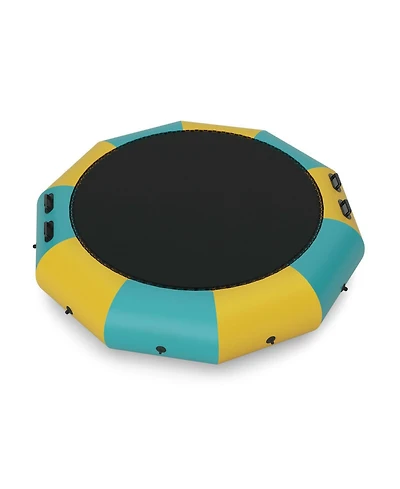 Inflatable Water Trampoline with Ladder and Accessories for Summer Lake Fun