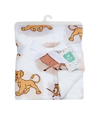 Lambs & Ivy Disney Baby Lion King Safari Soft White Fleece Baby Blanket