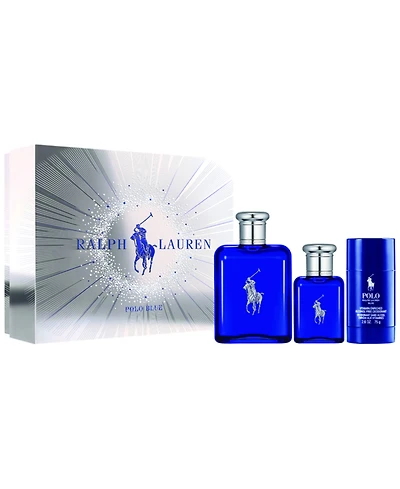 Ralph Lauren 3-Pc. Polo Blue Eau De Toilette Trio Fragrance Git Set