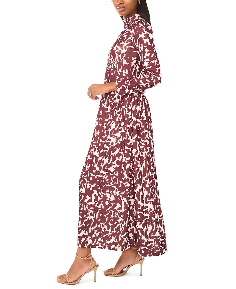 Parker Women's Printed Mock Neck Maxi Dress