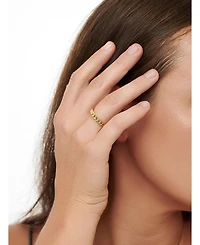 Devata Cuban Link Ring Gold Plated Sterling Silver, 9