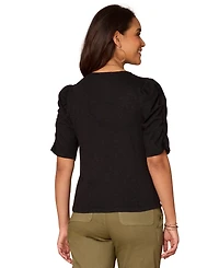 Democracy Women's Petite V-Neck Top