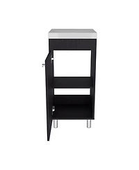 Depot E-Shop Valdez Bathroom Vanity, 1 Door, 4 Legs, 2 Shelves, White