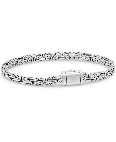 Devata Borobudur Oval 5mm Chain Bracelet in Sterling Silver