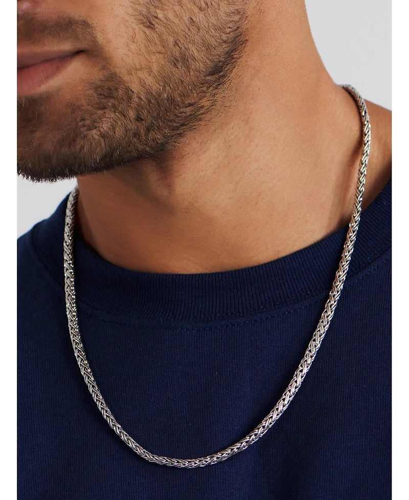 Devata Paddy Oval 5mm Chain Necklace in Sterling Silver, 18 inches