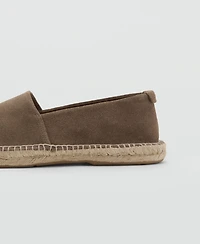 Mango Men's Jute Suede Espadrilles Shoe