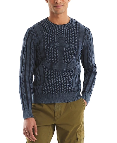 Nautica Men's Crewneck Anchor Sweater