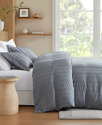 510 Design Logan Woven Striped 3-Pc. Duvet Cover Set