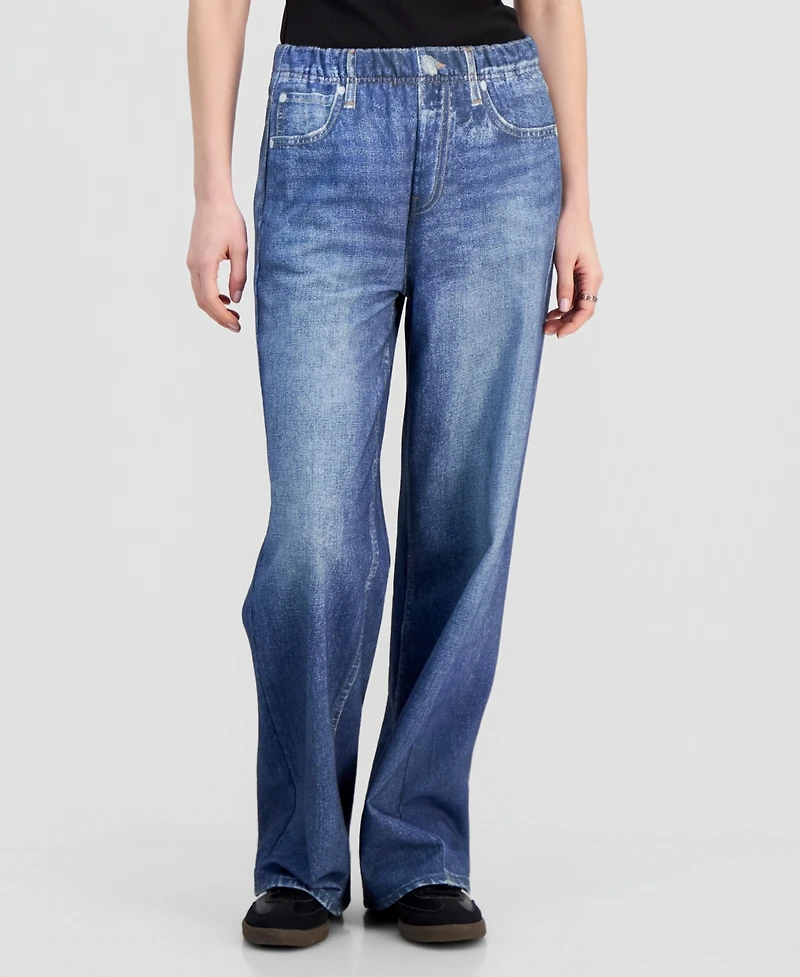 Indigo Rein Juniors' Dream Printed Pull-On Jeans